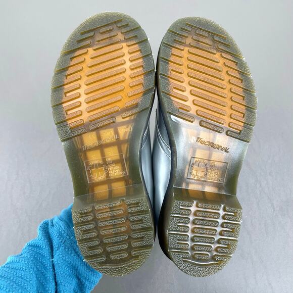 Dr. Martens Silver Chrome 1461 Vegan Dress Shoes Wedding Prom Cosplay US Size 5 - Picture 8 of 11